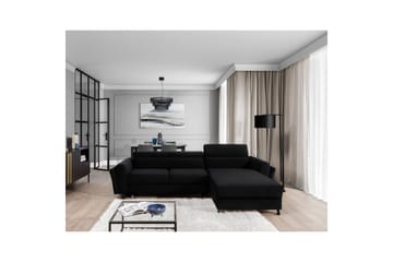 Divaani Eltap Mariall 288x200x92 cm - Mat Velvet 99, Sininen, Oikea - Huonekalut - Sohva - Vuodesohva