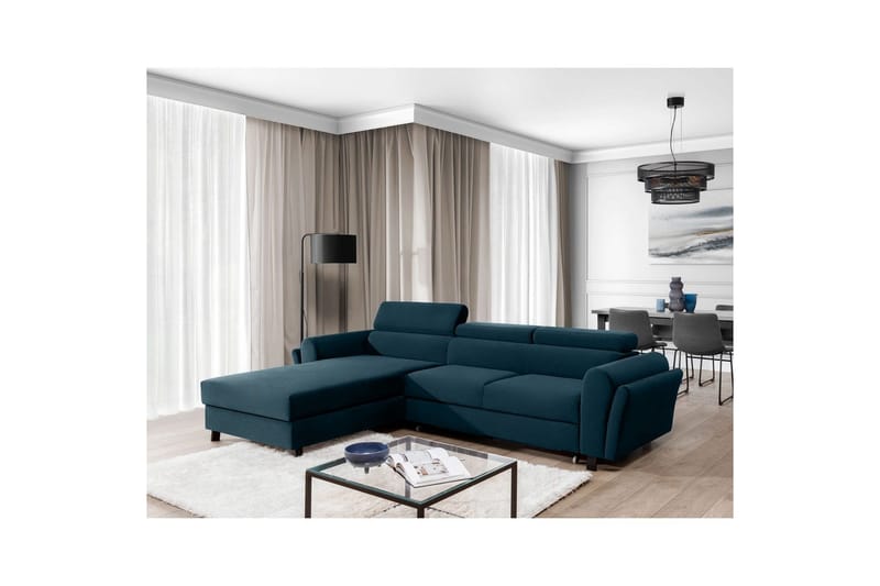 Divaani Eltap Mariall 288x200x92 cm - Monolith 77, sininen, Vasen - Huonekalut - Sohva - Vuodesohva