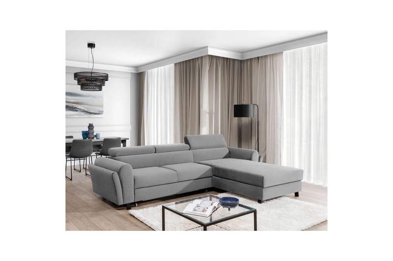 Divaani Eltap Mariall 288x200x92 cm - Monolith 84, vaaleanharmaa, Oikea - Huonekalut - Sohva - Vuodesohva