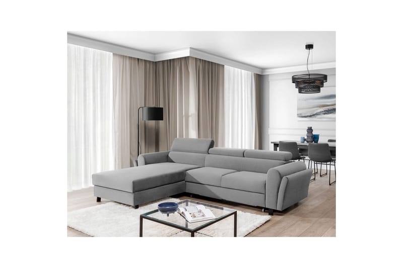 Divaani Eltap Mariall 288x200x92 cm - Monolith 84, vaaleanharmaa, Vasen - Huonekalut - Sohva - Vuodesohva