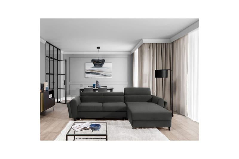 Divaani Eltap Mariall 288x200x92 cm - Sawana 21, Harmaa, Oikea - Huonekalut - Sohva - Vuodesohva