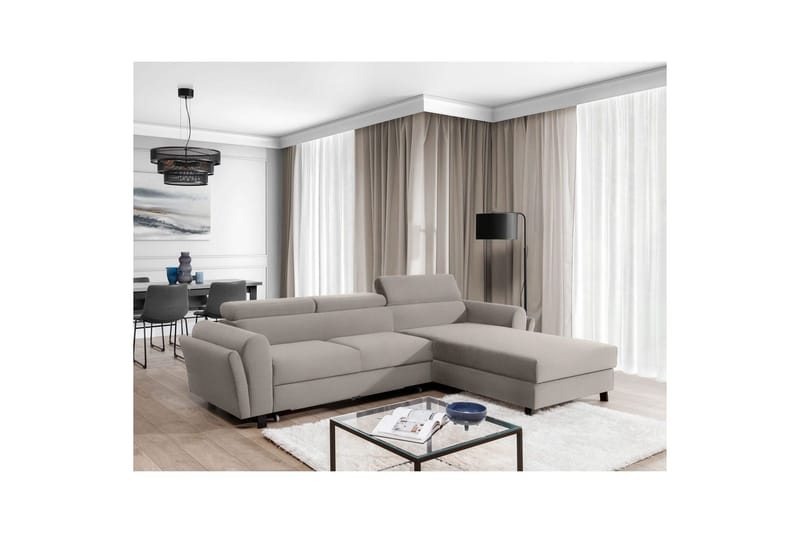 Divaani Eltap Mariall 288x200x92 cm - Paros 02, Beige, Oikea - Huonekalut - Sohva - Vuodesohva