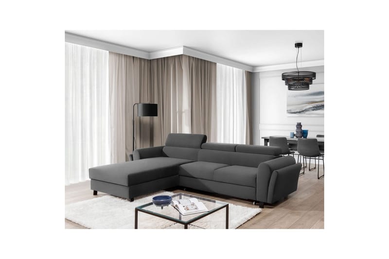 Divaani Eltap Mariall 288x200x92 cm - Paros 06, Harmaa, Vasen - Huonekalut - Sohva - Vuodesohva