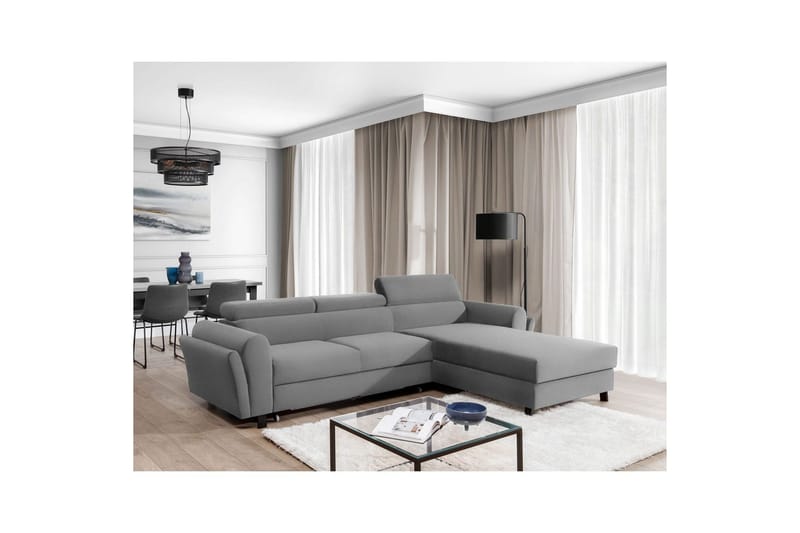 Divaani Eltap Mariall 288x200x92 cm - Paros 05, Vaaleanharmaa, Oikea - Huonekalut - Sohva - Vuodesohva