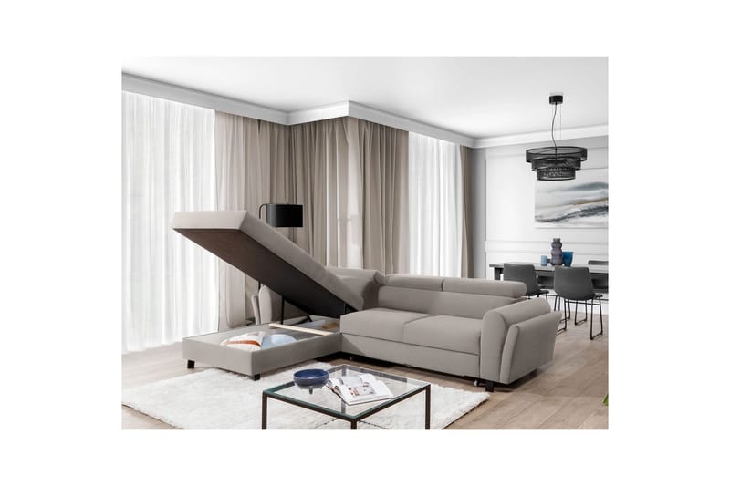 Divaani Eltap Mariall 288x200x92 cm - Paros 02, Beige, Vasen - Huonekalut - Sohva - Vuodesohva