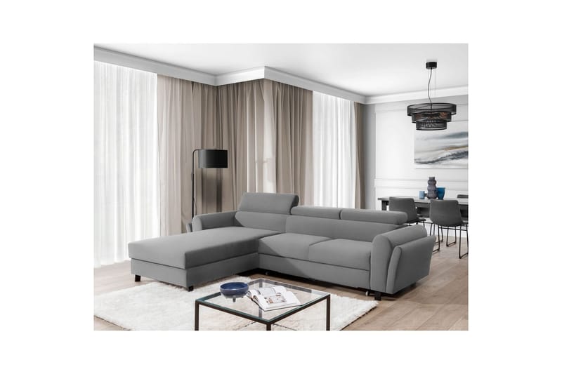 Divaani Eltap Mariall 288x200x92 cm - Paros 05, Vaaleanharmaa, Vasen - Huonekalut - Sohva - Vuodesohva