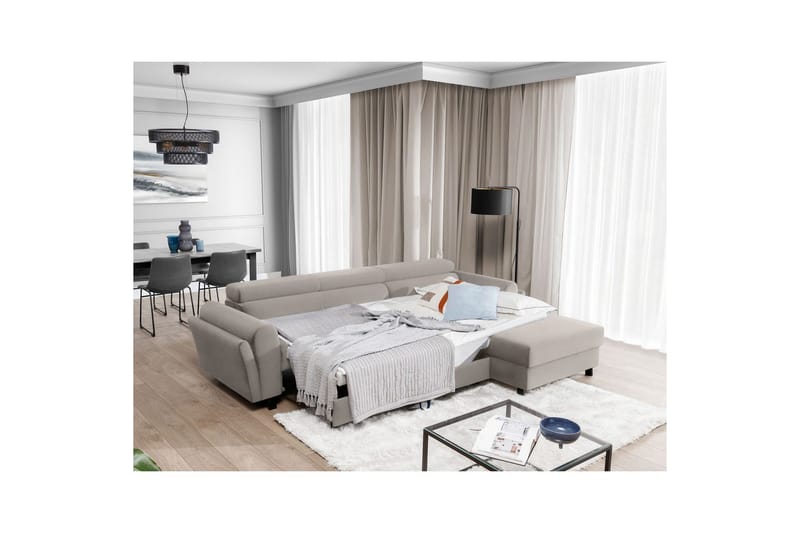 Divaani Eltap Mariall 288x200x92 cm - Paros 02, Beige, Oikea - Huonekalut - Sohva - Vuodesohva