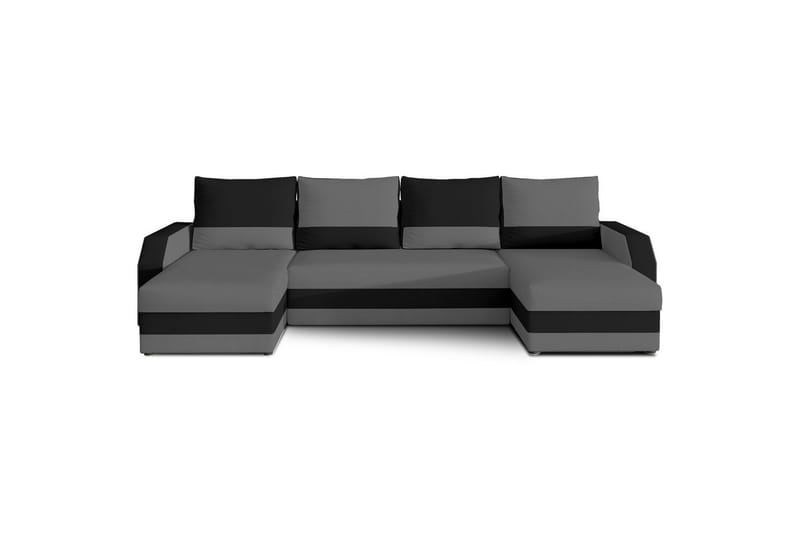 Divaani Eltap Marion 312x143x88 cm - Alova 36, Alova 04, Harmaa, Musta - Huonekalut - Sohva - Vuodesohva