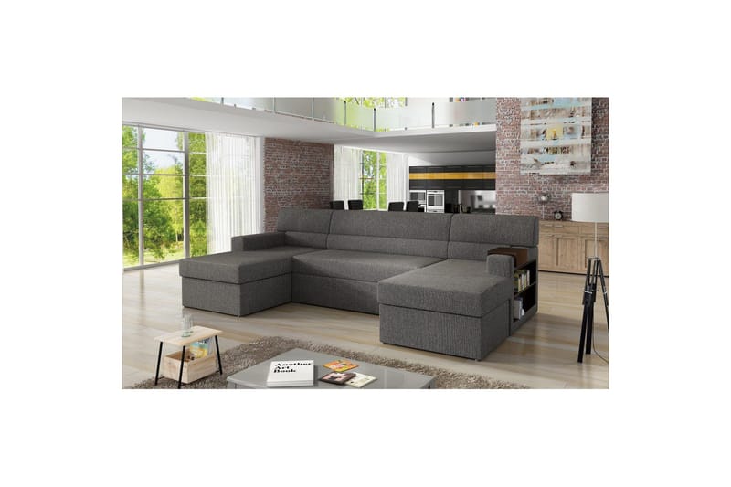 Divaani Eltap Markos 310x159x90 cm - Lars 99, Tummanharmaa, Oikea - Huonekalut - Sohva - Vuodesohva