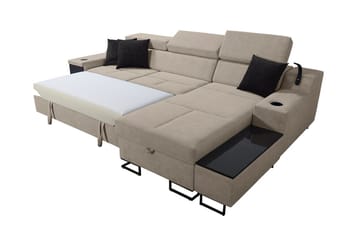 3 ist. Vuodesohva Oikea - Beige - Huonekalut - Sohva - Vuodesohva - Divaanivuodesohva