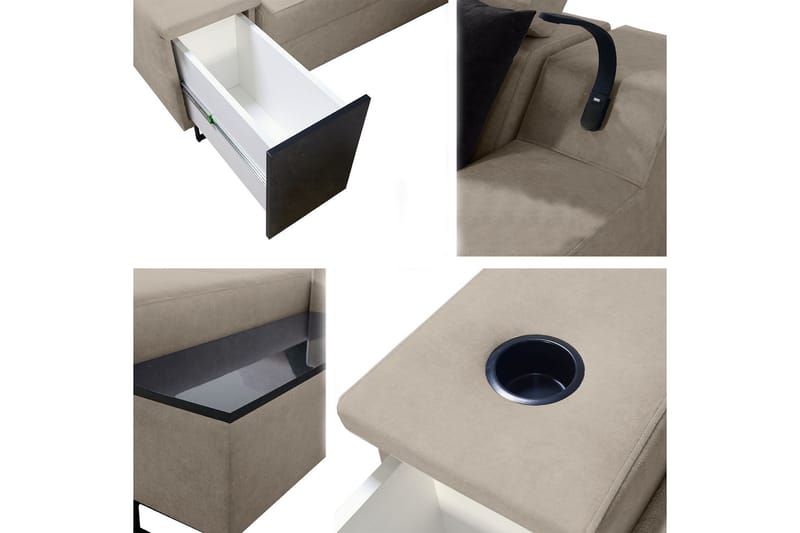 3 ist. Vuodesohva Vasen - Beige - Huonekalut - Sohva - Vuodesohva - Divaanivuodesohva