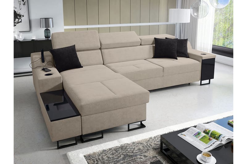 3 ist. Vuodesohva Vasen - Beige - Huonekalut - Sohva - Vuodesohva - Divaanivuodesohva