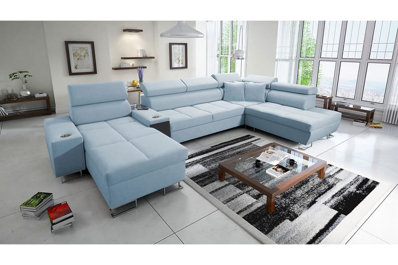 4:n ist Kulmavuodesohva Torretta Vasen - Sininen - Huonekalut - Sohva - Vuodesohva - Divaanivuodesohva