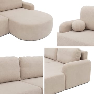 Branrel 3-istuttava sohva divaanilla - beige - Huonekalut - Sohva - Vuodesohva - Divaanivuodesohva