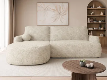 Branrel 3-istuttava sohva divaanilla - beige - Huonekalut - Sohva - Vuodesohva - Divaanivuodesohva