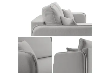 Chandru Vuodesohva Divaanilla 3-istuttava Plyysi - Beige - Huonekalut - Sohva - Vuodesohva - Divaanivuodesohva