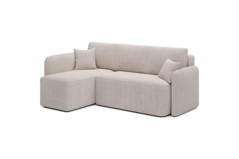Divaani Eltap Hadson 206x150x89 cm - Jarell 18, vaalea beige, Vasen - Huonekalut - Sohva - Vuodesohva - Divaanivuodesohva