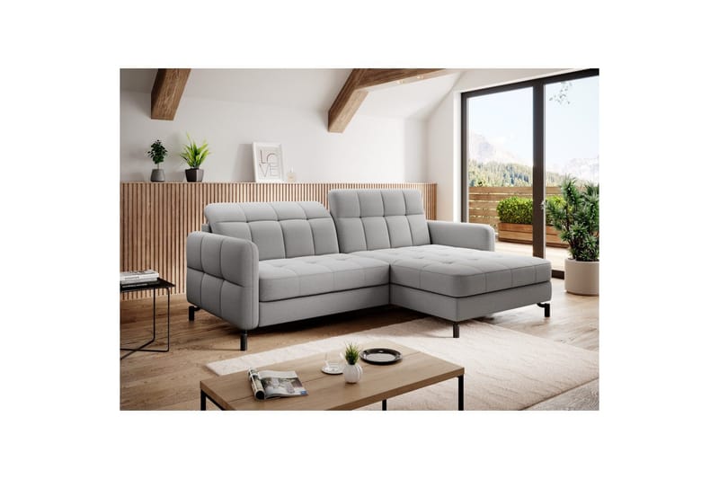 Divaani Eltap Lorelle 225x160x105 cm, Omega 02, Harmaa, Oikea