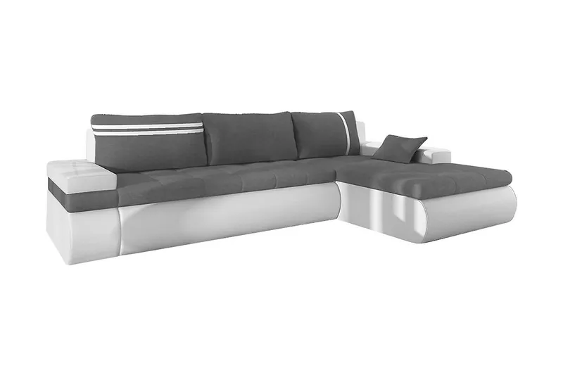 Divaanivuodesohva Dung Oikea - Harmaa/Valkoinen - Huonekalut - Sohva - Vuodesohva