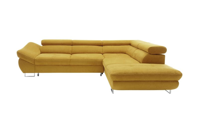 Divaanivuodesohva Fabio 280x235x88 cm - Keltainen - Huonekalut - Sohva - Vuodesohva
