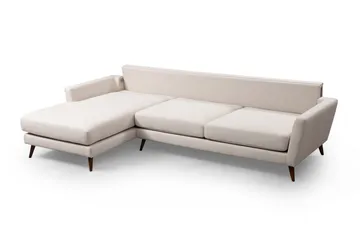Gajanejos 5-istuttava vasemmanpuoleinen l-muotoinen vuodesohva 93x273 cm samettia - Beige - Huonekalut - Sohva - Vuodesohva - Divaanivuodesohva