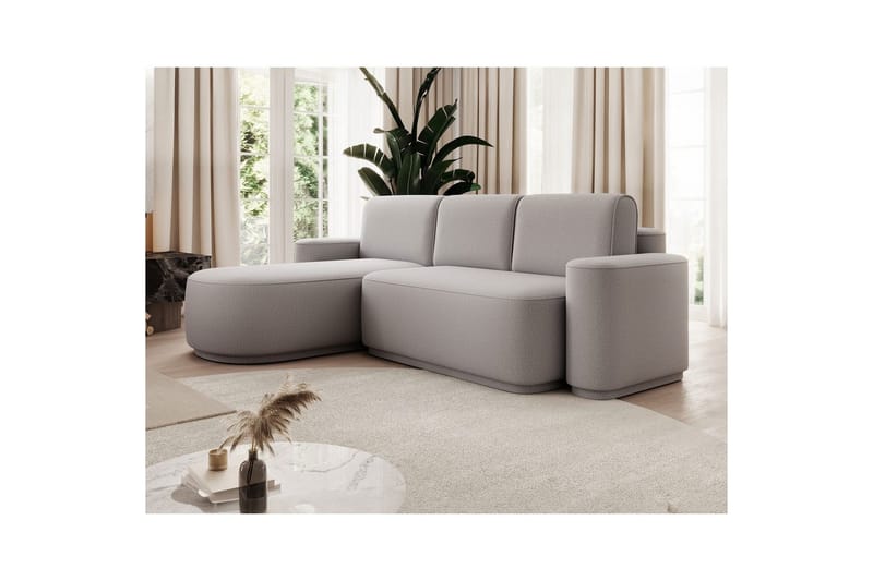 Kulmasohva Eltap Aurumm 285x92x180 cm - Enjoy 04, Harmaa, Vasen - Huonekalut - Sohva - Vuodesohva - Divaanivuodesohva