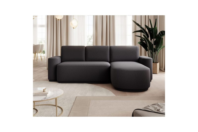 Kulmasohva Eltap Aurumm 285x92x180 cm - Enjoy 05, Tummanharmaa, Oikea - Huonekalut - Sohva - Vuodesohva - Divaanivuodesohva