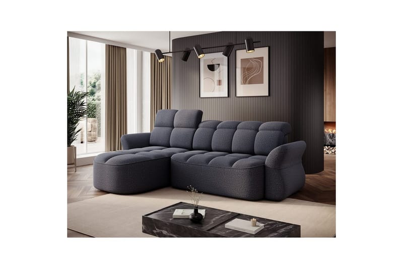 Kulmasohva Eltap Beneth 301x115x185 cm - Space 40, sininen, Vasen - Huonekalut - Sohva - Vuodesohva - Divaanivuodesohva