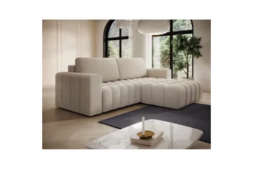 Kulmasohva Eltap Bonett 250x175x92 cm - Jaffray 18, Beige, Oikea - Huonekalut - Sohva - Vuodesohva - Divaanivuodesohva