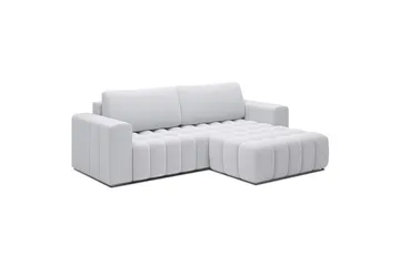 Kulmasohva Eltap Bonett 250x175x92 cm - Solar 01, Valkoinen, Oikea - Huonekalut - Sohva - Vuodesohva - Divaanivuodesohva