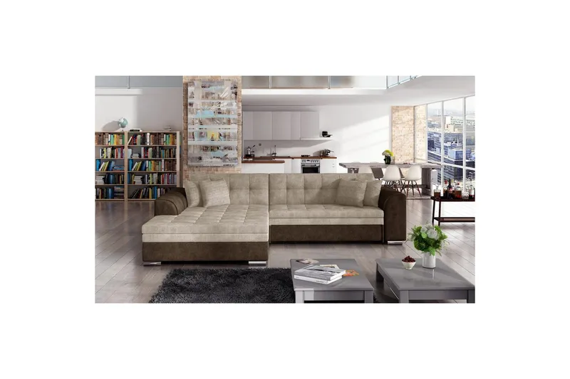 Kulmasohva Eltap Sorento 296x194x78 cm, Dora 22, Dora 28, Beige, Vasen