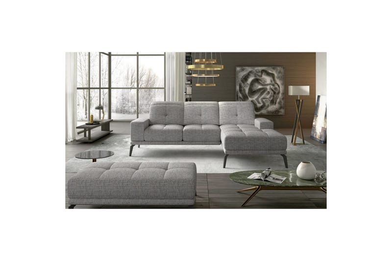 Kulmasohva Eltap Torrense 265x175x98 cm, Berlin 01, Harmaa, Oikea