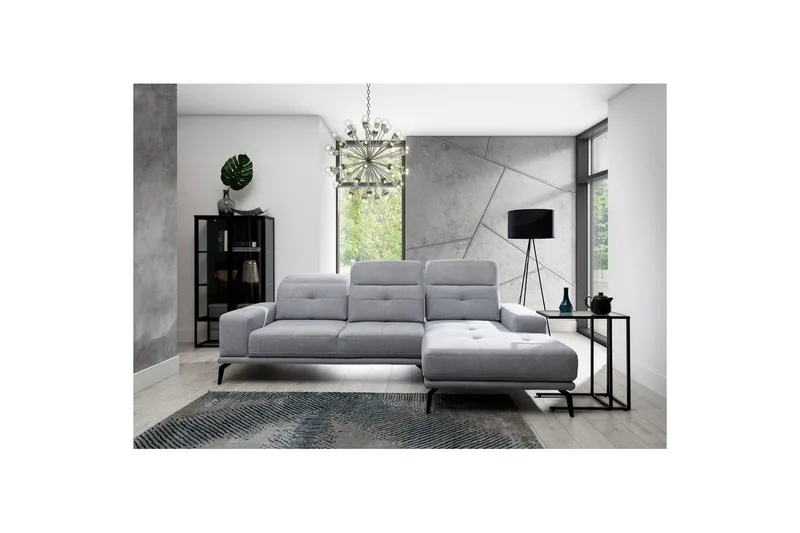 Kulmasohva Eltap Torrense 265x175x98 cm, Primo 88, Harmaa, Oikea