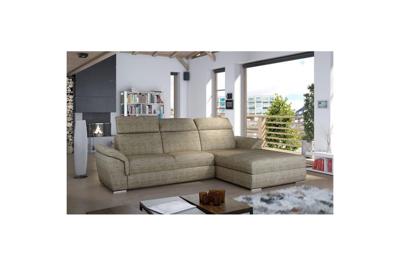 Kulmasohva Eltap Trevisco 272x216x100 cm, Berliini 03, Beige, Oikea