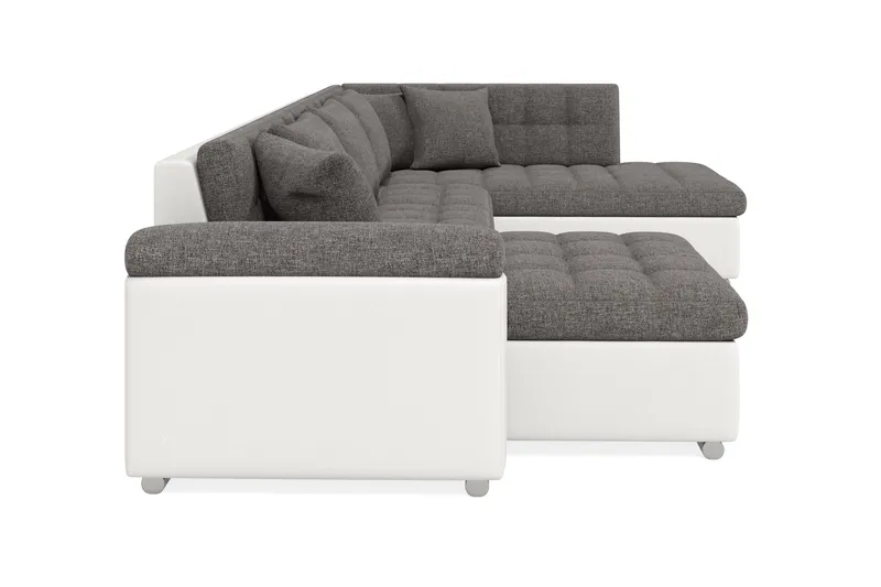 Kulmavuodesohva Jakarta Divaani säilytyksellä Vasen - Vaaleanharmaa/Valkoinen - Huonekalut - Sohva - Vuodesohva - Divaanivuodesohva