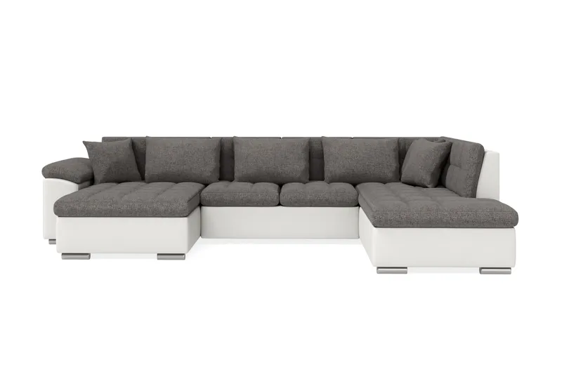 Kulmavuodesohva Jakarta Divaani säilytyksellä Vasen - Vaaleanharmaa/Valkoinen - Huonekalut - Sohva - Vuodesohva - Divaanivuodesohva