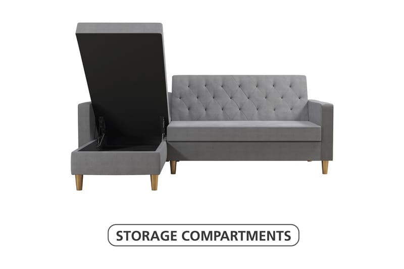 Divaanivuodesohva Liberty Harmaa - CosmoLiving - Huonekalut - Sohva - Vuodesohva - Divaanivuodesohva