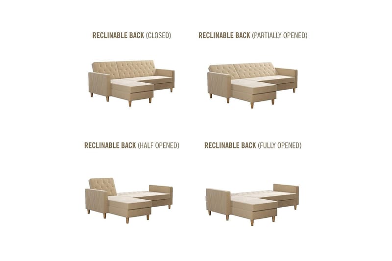 Divaanivuodesohva Liberty Valkoinen - CosmoLiving - Huonekalut - Sohva - Vuodesohva