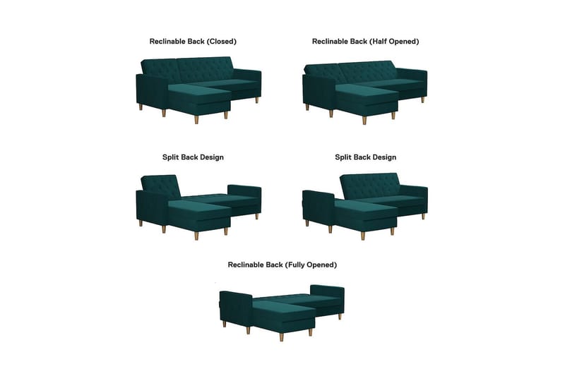 Divaanivuodesohva Liberty Vihreä - CosmoLiving - Huonekalut - Sohva - Vuodesohva