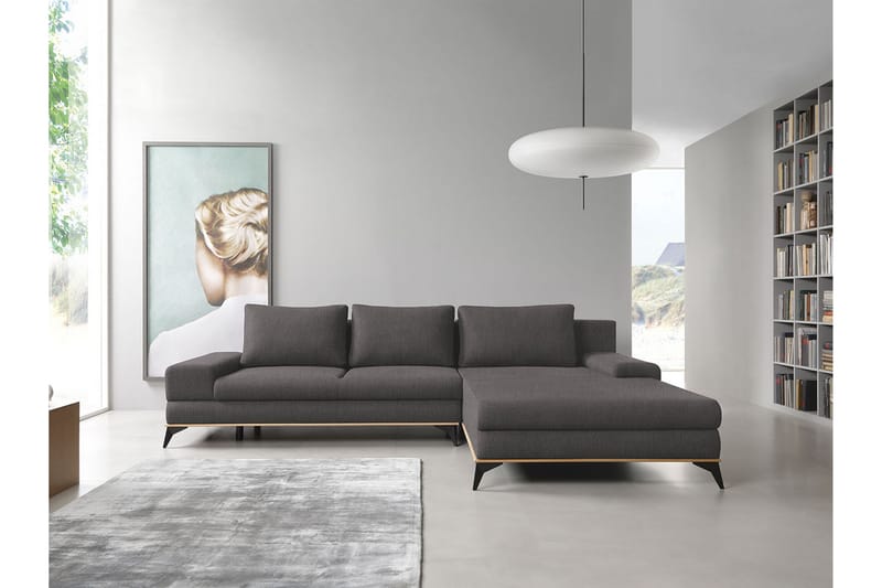 Divaanivuodesohva Manila 315x212x87 cm - Harmaa - Huonekalut - Sohva - Vuodesohva