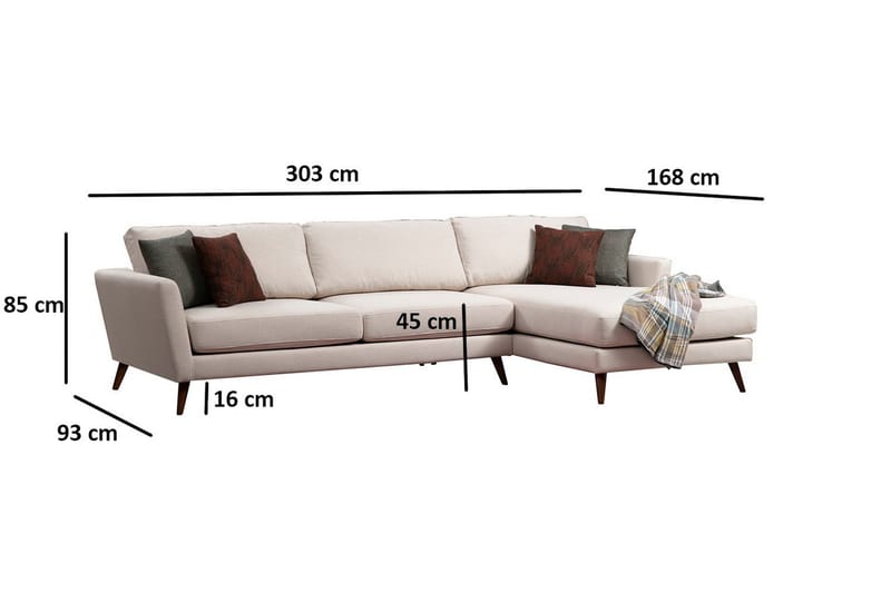 Divaanivuodesohva Santpedor - Beige - Huonekalut - Sohva - Vuodesohva - Divaanivuodesohva