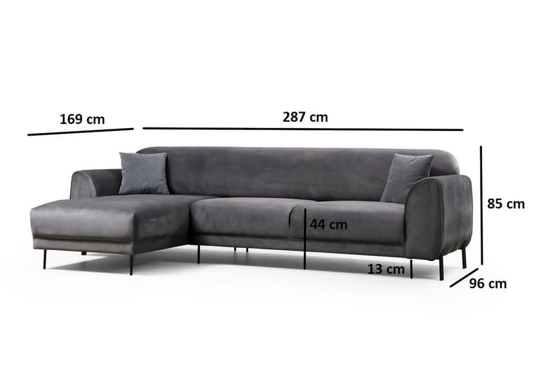 Divaanivuodesohva Santpedor - Harmaa - Huonekalut - Sohva - Vuodesohva