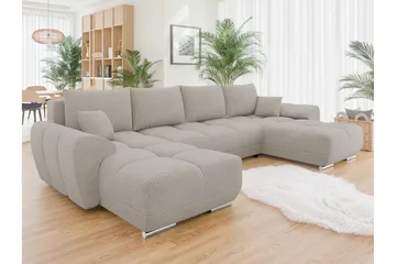 Simerly Vuodesohva kaksidivaanilla, 4-ist. - Beige - Huonekalut - Sohva - Vuodesohva - Divaanivuodesohva