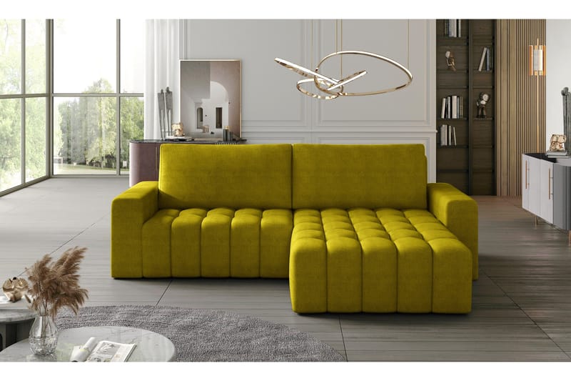 Divaanivuodesohva Triasso Oikea - Keltainen - Huonekalut - Sohva - Vuodesohva