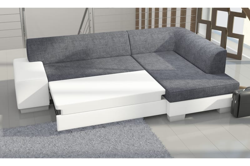 Vuodesohva Bargam divaanilla - Harmaa/Musta - Huonekalut - Sohva - Vuodesohva - Divaanivuodesohva