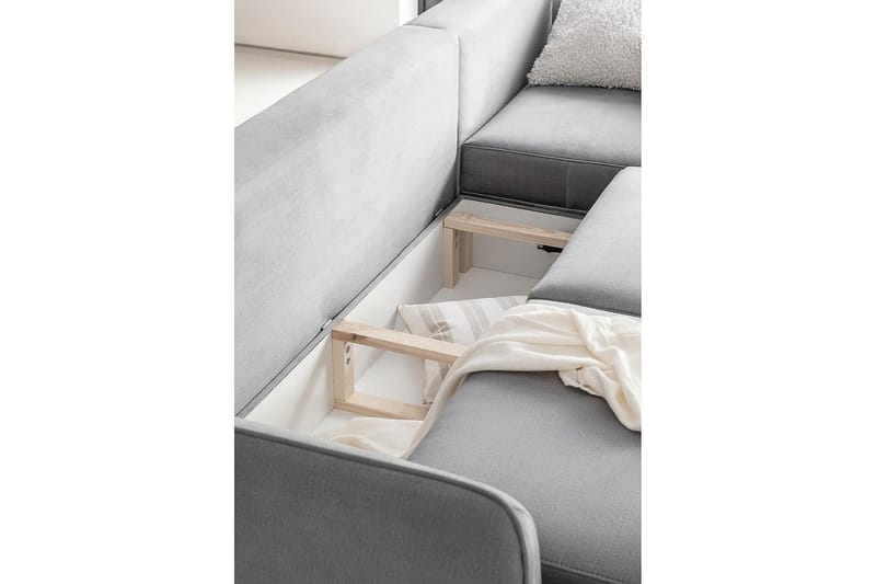 Vuodesohva divaanilla Swentzel Säilytyksellä - Beige - Huonekalut - Sohva - Vuodesohva - Divaanivuodesohva