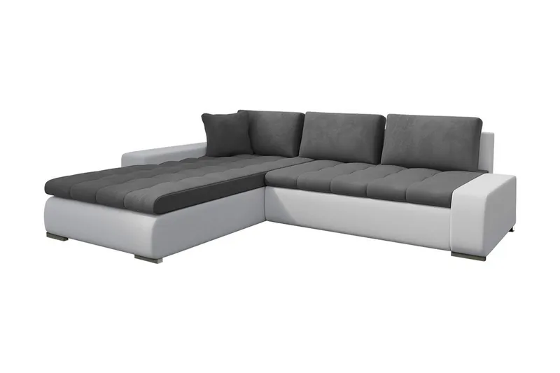 Vuodesohva Ianto divaanilla Käännettävä - Valkoinen/Harmaa - Huonekalut - Sohva - Vuodesohva - Divaanivuodesohva