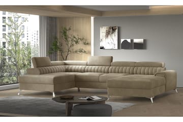 Vuodesohva Kamiko Divaanilla - Beige - Huonekalut - Sohva - Vuodesohva - Divaanivuodesohva