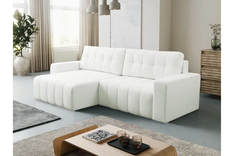 Doryn Vuodedivaanisohva, 3-istuttava - Valkoinen - Huonekalut - Sohva - Vuodesohva