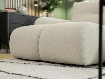 Durven 3-istuttava vasemmanpuoleinen vuodesohva säilytystilalla bouclé-kangasta - Beige - Huonekalut - Sohva - Vuodesohva